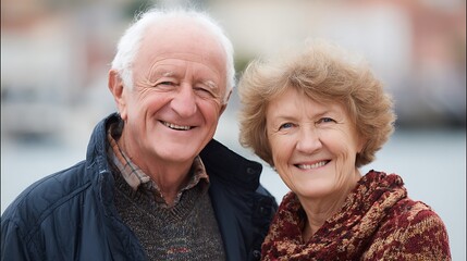 Senior Couple Smiling Portrait Elderly Family Mature Happiness Retirement Love Together
