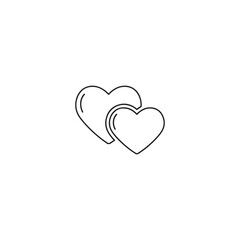 Vector art of two intertwined hearts, a symbol of love and connection