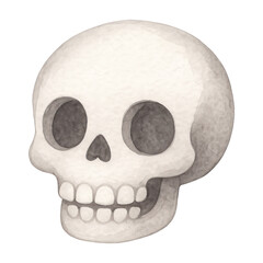 Obraz premium PNG Watercolor skull illustration art