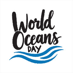 World Oceans Day Typography Design,
Handwritten World Oceans Day Calligraphy,
World Oceans Day Lettering with Waves,
Elegant World Oceans Day Text Art,