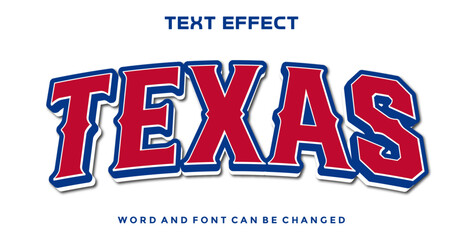 Texas editable text effect