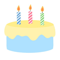 birthday cake with candles 