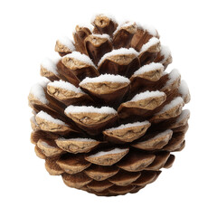 christmas decoration. Pine cone covered in snow