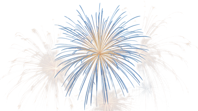 Spectacular fireworks bursting with vibrant colors against a dark night sky, perfect for celebrations and special events