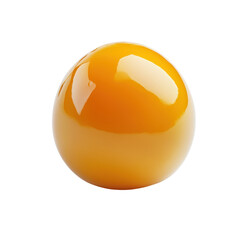 Bright Orange Egg Yolk on White Background, Glossy Appearance, Ideal for Culinary Photography and Cooking Inspiration on transparent background