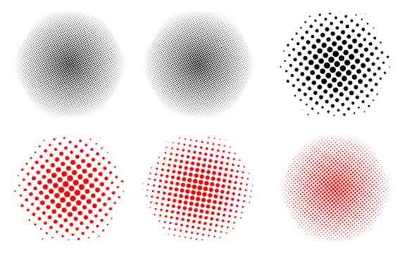 Black and white gradient halftone texture PNG