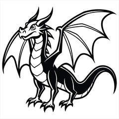 Cute Cartoon Dragon Vector – Fantasy Creature Illustration, Mythical Animal Mascot Design,dragon vector, dragon design, dragon concept, dragon art, dragon topics,dragon doodle,dragon Pattern 