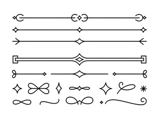 Elegant vector dividers collection for design projects, perfect for adding style to any content