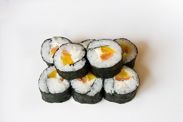 Stack of Mango Maki Sushi Rolls