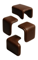 Obraz premium Leather-wrapped corner covers for upscale furniture, enhancing style and providing