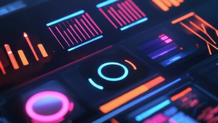 Digital dashboard displaying data analytics and statistics - Powered by Adobe