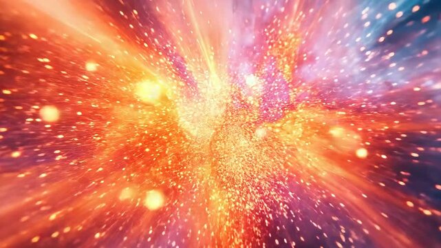 Cosmic space explosion expanding universe abstract background
