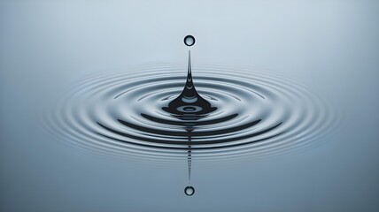 A 3D glassmorphism icon of a single, perfect water ripple spreading outwards.