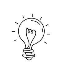 light bulb icon, vector best line icon.