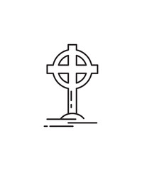 grave icon, vector best line icon.