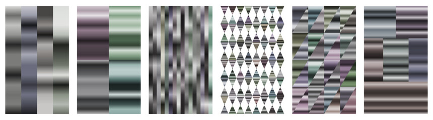 Naklejka premium Classic monochrome gradient abstract design with grayscale geometric patterns, minimalist bar compositions, subtle stripe variations, and timeless black-white arrangements for editorial branding, 