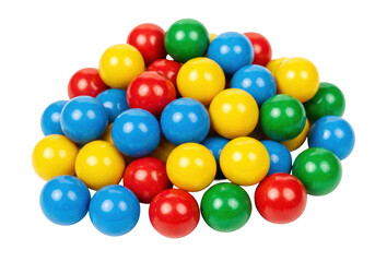 Isolated colorful gumballs on a surface ready to be eaten by children and adults alike