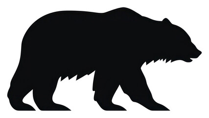 Fototapeta premium PNG Grizzly bear logo icon silhouette wildlife mammal.