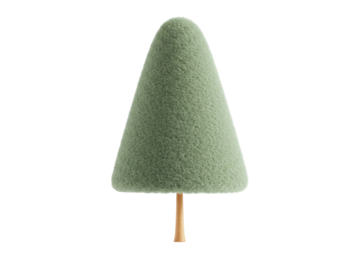 Isolated miniature model tree, perfect for holiday decorations and other crafts. DIY idea