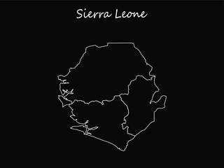 Sierra Leone map outline vector illustration