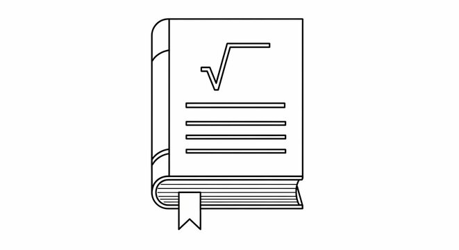 Black and White Line Art Illustration of a Printer Machine