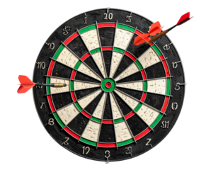 darts on white background