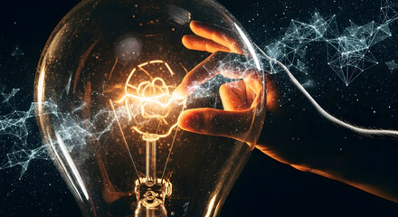 Innovative Thinking & Bright Ideen: Creative Lightbulb Concept in Modern Design