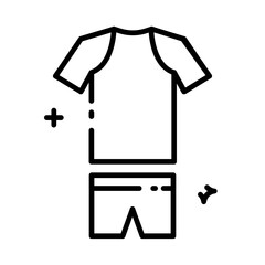 Sportswear Icon Perfect for Athletic and Fitness Apparel Themes