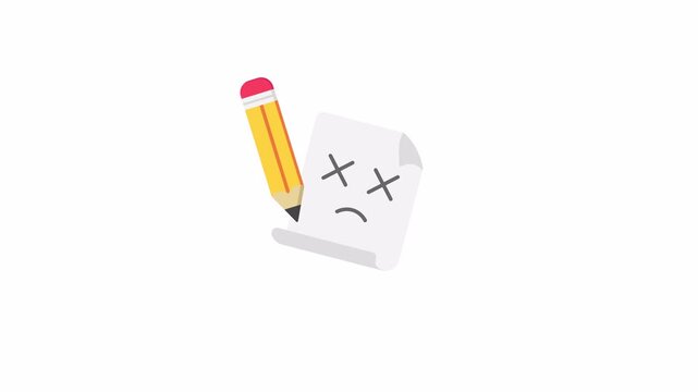 empty note animation.4k motion animation