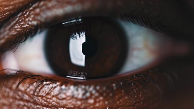 Closeup human eye iris detail