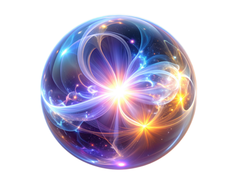abstract background with glowing sphere