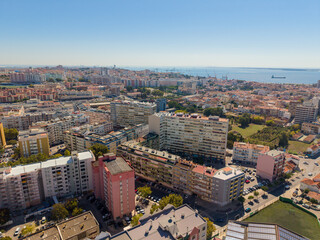 city ​​seen from drone