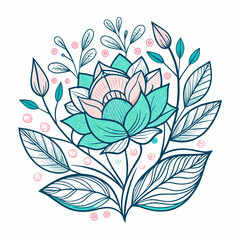 Elegant Floral Pattern Vector , Seamless Flower Background Design