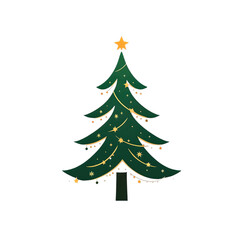 Fototapeta premium Christmas Tree Vector Illustration for Holiday Season and Winter Festival Decoration Designs 