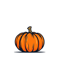 Obraz premium Halloween Pumpkin Vector Illustration for Autumn Festival and Spooky Night Decoration Designs 