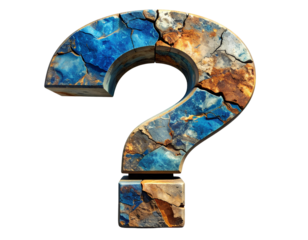 question mark on white background