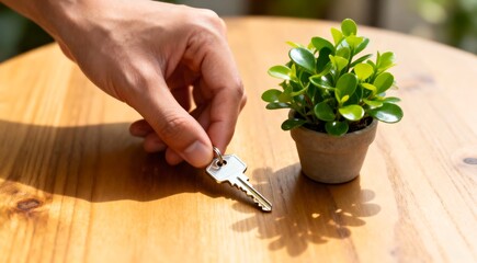 Close-up of a customer's hand holding a smartphone with a digital QR code for contactless payment over fresh fruit at a grocery store