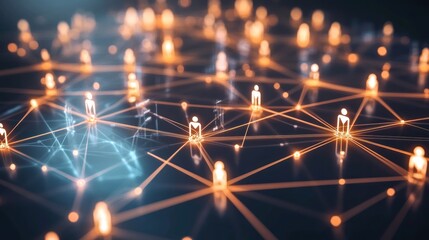 Network of human figures connected by lines