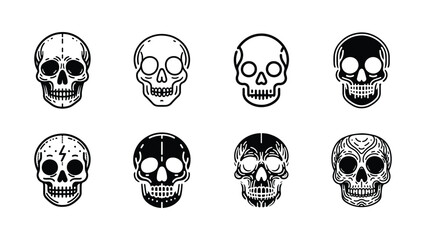 Gothic Skull Emblem Vector Pack