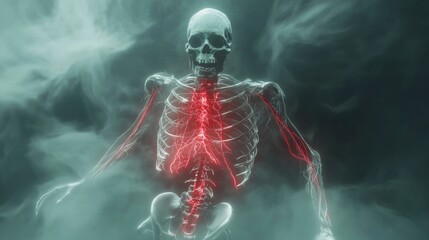 Anatomical representation of the human skeleton