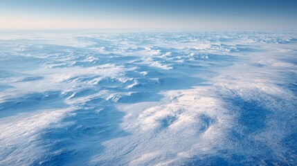 Obraz premium Arctic ice landscape aerial view