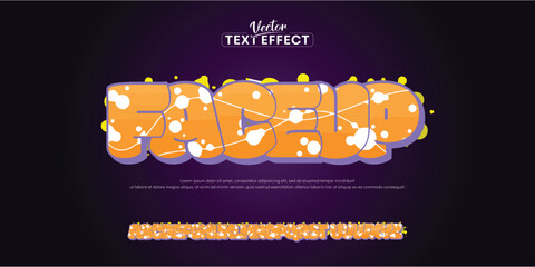 Faceup logo graffiti font text effect, spray and street text style	
