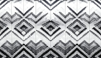 Abstract, symmetrical pattern of black and white