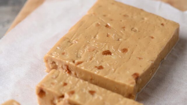 Christmas soft almond nougat bar