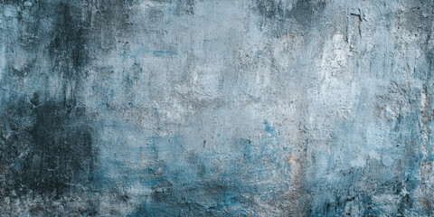 Obraz premium Pale blue-gray stucco wall with soft undulating waves and haze.