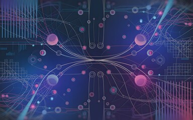 Abstract depiction of the interconnectedness of the digital world, showcasing circuits and data flow