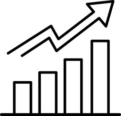 Minimal Finance Icon Growth and Bullish
