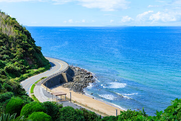 初秋の志摩サンセットロード　福岡県糸島市　Shima Sunset Road in early autumn. Fukuoka Pref, Itoshima City.