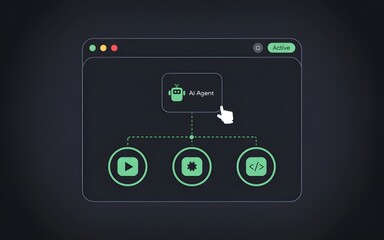 Conceptual illustration of an AI Agent with connected applications