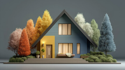 Energy class concept for ecological bio energetic house promoting green efficiency